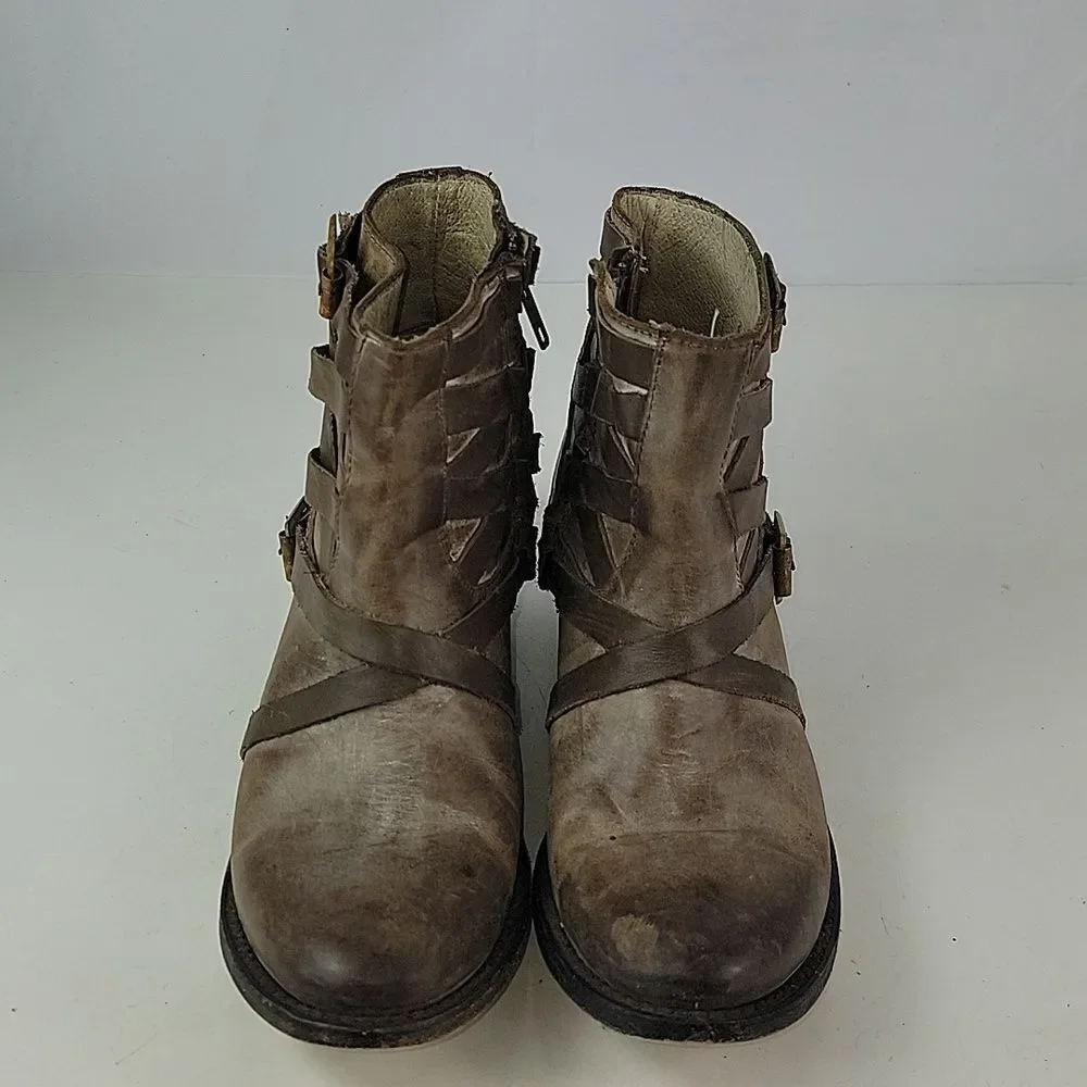 Freebird‎ By Steven Sammi Brown Leather Ankle Boots